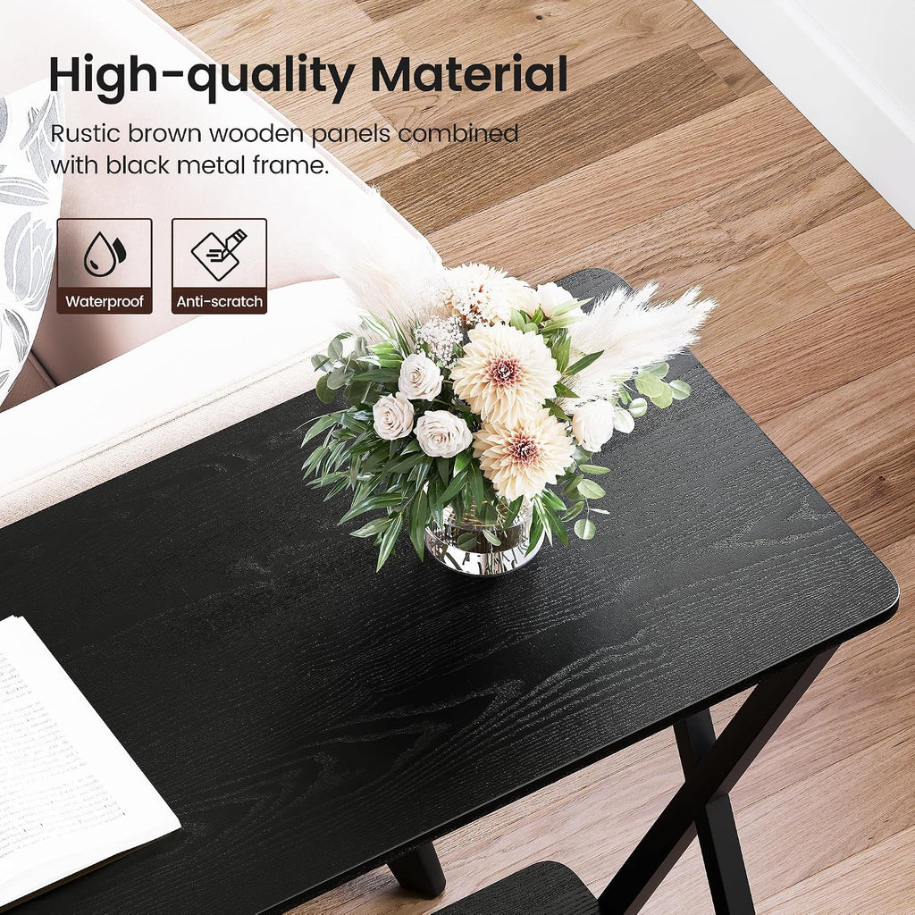 Console Table with Storage Shelf, Narrow Entryway Table, Behind Couch Tables, Thin Sofa Tables for Living Room, Hallway, Bedroom, Foyer