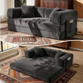 AUGOP Futon Sofa Bed Couch for Living Room,Pull Out Couch with Sleeper Sofa,Day Bed Couch with Storage Pocket,Removable Corduroy with 2 Pillow