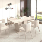 Extendable Dining Room Table for 6 8 10, Modern Farmhouse Rectangular Wooden Folding Kitchen Expanding Long Expandable Dining Room Conference Table with Pedestal Base 78.74" - 62.99" Beige