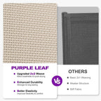 PURPLE LEAF Lounge Chair Outdoor Set of 2 Chaise Lounge w/Wheels, Khaki | Quick & Easy Assembly, Quick-dry Mesh Keeps You Cool, UV-proof Weave Keeps Color Vivid, Rustproof Frame Lasts Years