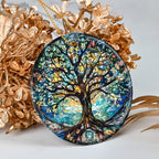 Colorful Ceramic Tree of Life Christmas Ornament, Tree of Life Ornaments for Christmas Tree, Holiday Decorations, Christmas Decor, Tree of Life Gifts, Christmas Ornament Gift Ideas - Pattern A