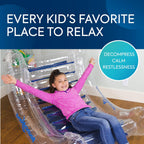 BouncyBand Inflatable Sensory Rocker Chair – 56” x 43” x 24” – Provides Deep Pressure and Calming and Fun Active Movement to Improve Focus – Includes Air Pump and Repair Kit