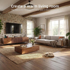 Modern 4-Seater Upholstered Fabric Sofa for Living Room, 111.8"