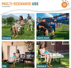 2 Pack Oversized Heavy Duty Camping Chairs for Adults 400LBS Capacity | Portable Folding Lawn Chair with Airflow Backrest, Durable Steel Frame, Cup Holder, Carry Bag for Outdoor, Sports, Fishing