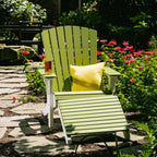 Deluxe Adirondack Footrest - Poly - Lime Green & Black