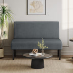 Yaheetech Small Loveseat Armless Sofa Chair with USB Ports, Dark Gray