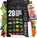 20 Vegetable Seeds For Planting Indoor Outdoor Variety Pack Home Garden Starter Kit Plant Marker 3900+ Non-GMO Heirloom Broccoli Cabbage Zucchini Cauliflower Pumpkin Celery Pea Cucumber Tomato Arugula