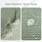 Waterproof Fabric Shower Curtain Extra Long Waffle Weave Heavy Duty Bathroom Shower Curtain Set, 256GSM Weighted Thick Shower Curtain with 12 Rust-Resistant Hooks,72Wx90H Sage Green