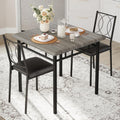 Garvee Dining Table Set for 2, Small Kitchen Table with Upholstered Chairs | Farmhouse Wood Dining Table Chairs for Kitchen Room, Small Spaces, Apartment