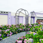 Metal Pergola Arbor, 100" H x 45" W Garden Arch Archway for Wedding Ceremony Party Curved Iron Plants Trellis Stand Use for Outdoor Garden Climbing Plants