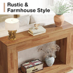 Tribesigns Farmhouse Console Table, 47 Inches Entryway Console Table with Storage, Industrial Hallway Accent Table for Living Room, Entrance