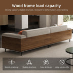 Modern 4-Seater Upholstered Fabric Sofa for Living Room, 111.8"