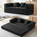 79" Convertible Sofa Bed, Couch for Living Room (Black)
