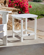 POLYWOOD SBT18BL South Beach 18" Outdoor Side Table, Black