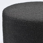 KINWELL Modern Round Boucle Ottoman (24" D x 24" W x 13" H) | Upholstered Multi-Functional Sofa Footrest, Side Table, Extra Seating for Living Room, Bedroom, Entryway