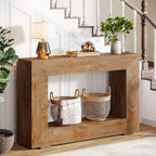 Tribesigns Farmhouse Console Table, 47 Inches Entryway Console Table with Storage, Industrial Hallway Accent Table for Living Room, Entrance