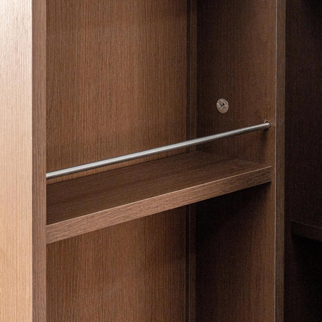 62.99" Kitchen Pantry Cabinet, Walnut Freestanding Buffet Cupboard with Doors & Adjustable Shelves, Tall Storage Cabinet for Kitchen, Dining Room & Living Room