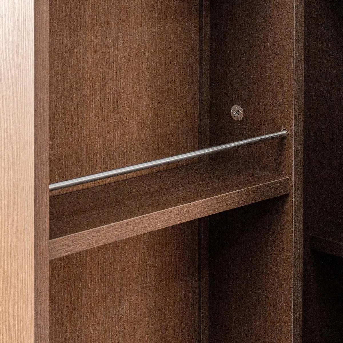 62.99" Kitchen Pantry Cabinet, Walnut Freestanding Buffet Cupboard with Doors & Adjustable Shelves, Tall Storage Cabinet for Kitchen, Dining Room & Living Room