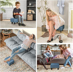 Linen Fabric Ottoman Footrest
