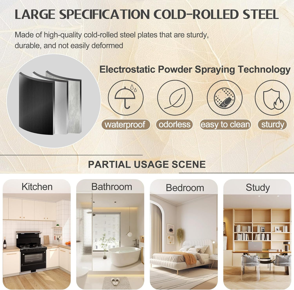 GAIOUS 75.2" Tall Storage Cabinet,Metal Pantry Storage Cabinets with 2 Door | and 5 Adjustable Shelves, Black Kitchen Food Cabinet, Metal Utility Cabinets for Kitchen, Dinning Room, Laundry Room