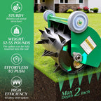 Manual Rolling Lawn Aerator, 32–55 lb Heavy-Duty Spike Roller for Garden & Yard