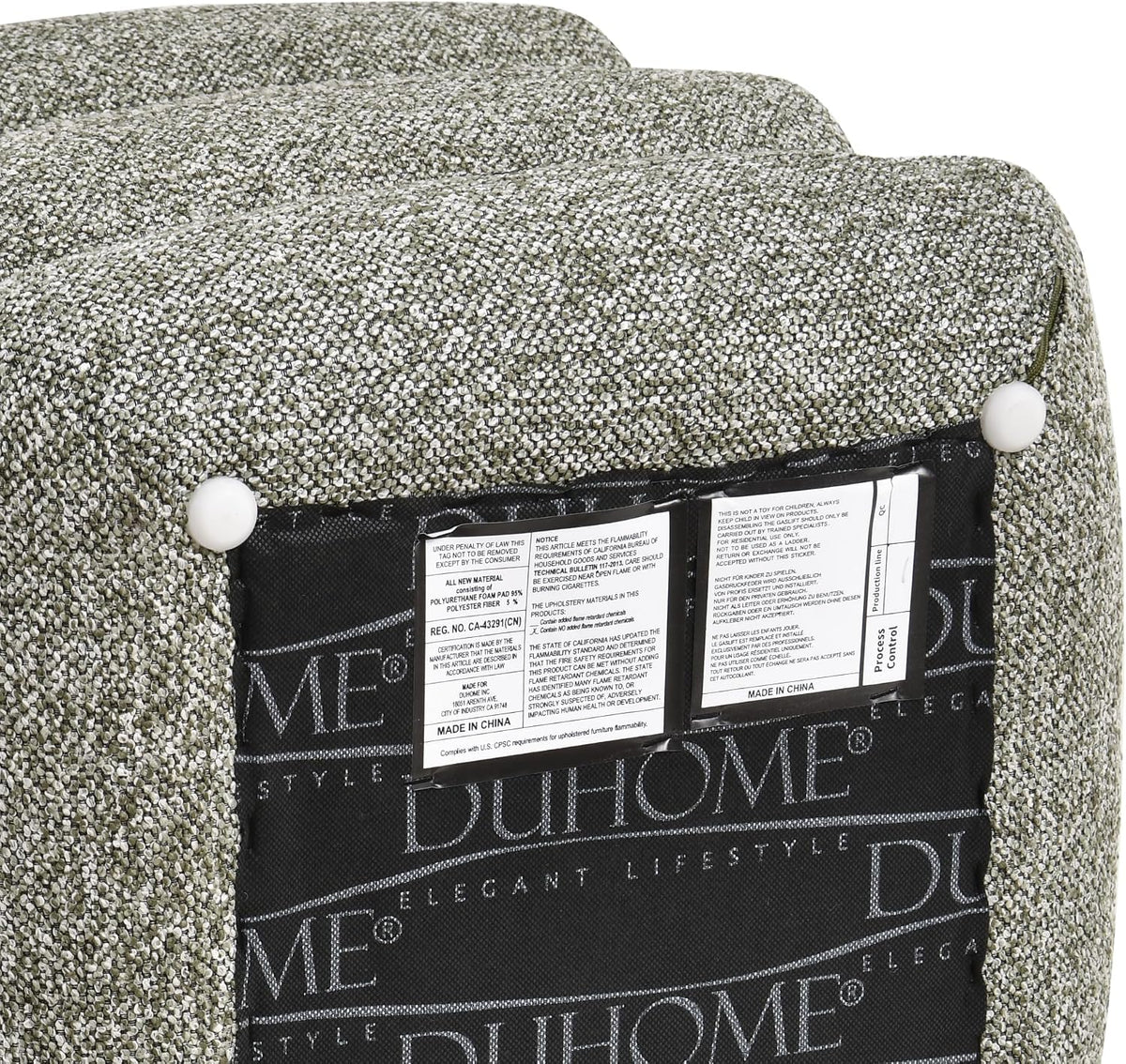 DUHOME 360°Swivel Upholstered Square Ottoman with Storage,Modern Boucle Ottoman Coffee Table with Removable Top White Vanity Stool with Storage for Bedroom, Living Room, Dark Green