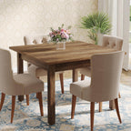 Tribesigns Wood Dining Table Modern Kitchen Table for Dining Room Living Room, 2-4 People Dining Room Table Square Dinner Tables with Wooden Legs Thick Top for Small Space, Grayish-Brown (Only Table)