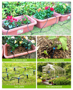 HIRALIY 50ft Drip Irrigation Kit Plant Watering System 8x5mm Blank Distribution Tubing DIY Automatic Irrigation Equipment Set for Garden Greenhouse Flower Bed Patio Lawn