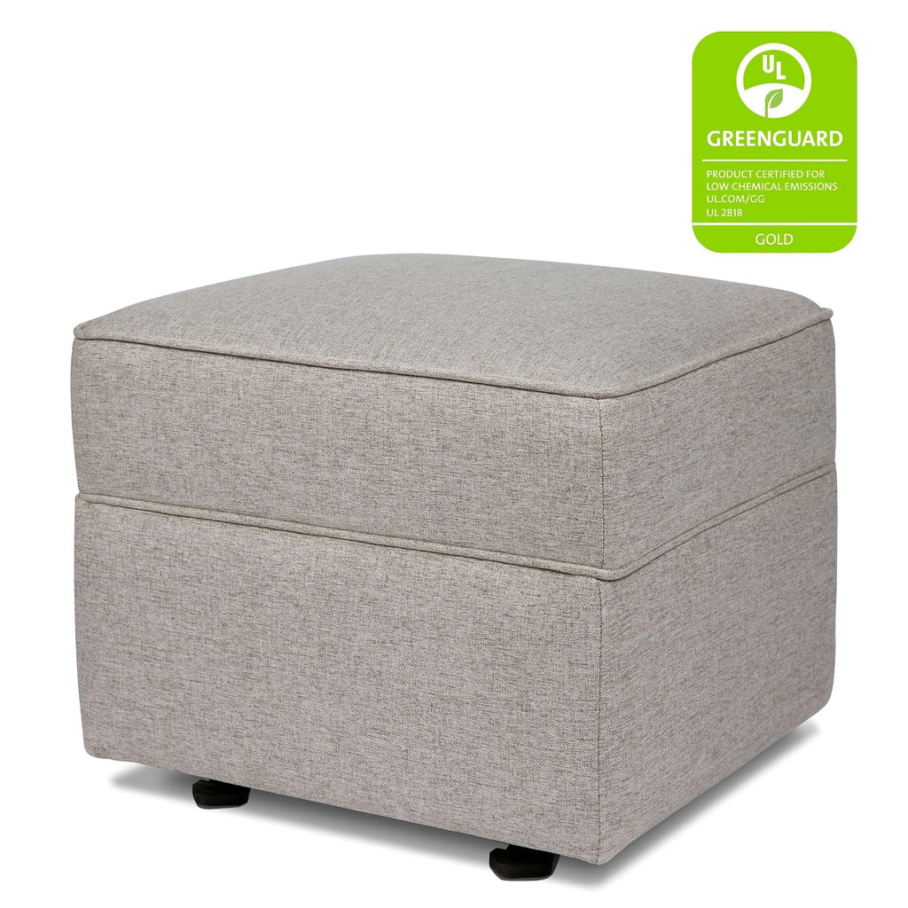 Namesake Willa/Alden Gliding Ottoman in Performance Grey Eco-Weave, Water Repellent & Stain Resistant, Greenguard Gold & CertiPUR-US Certified