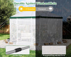 AMERLIFE 13.5x13.5x9 FT Hexagonal Walk-in Greenhouse for Outdoors, Heavy-Duty Greenhouse with Windbreak Ropes, Waterproof PE Cover, Ground Stakes, Tunnel Green House for Garden, White/Green