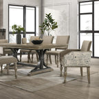 Roundhill Furniture Birmingham Dining Set, One Size, Driftwood Finish