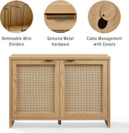 Crosley Furniture Kenji Record Player Cabinet with Vinyl Storage, Media Stand, Modern Home Organizer, Ash