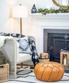Moderner Pouf Ottoman Pumpkin Color
