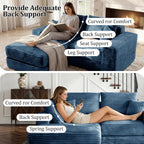 Cloud Modular Sectional Sofa, Comfy Couch with Non Slip Base, Modern L-Shaped Couch with Chaise, Customizable Sleeper Sofa for Living Spaces, No Assembly & Deep Seat(Blue)