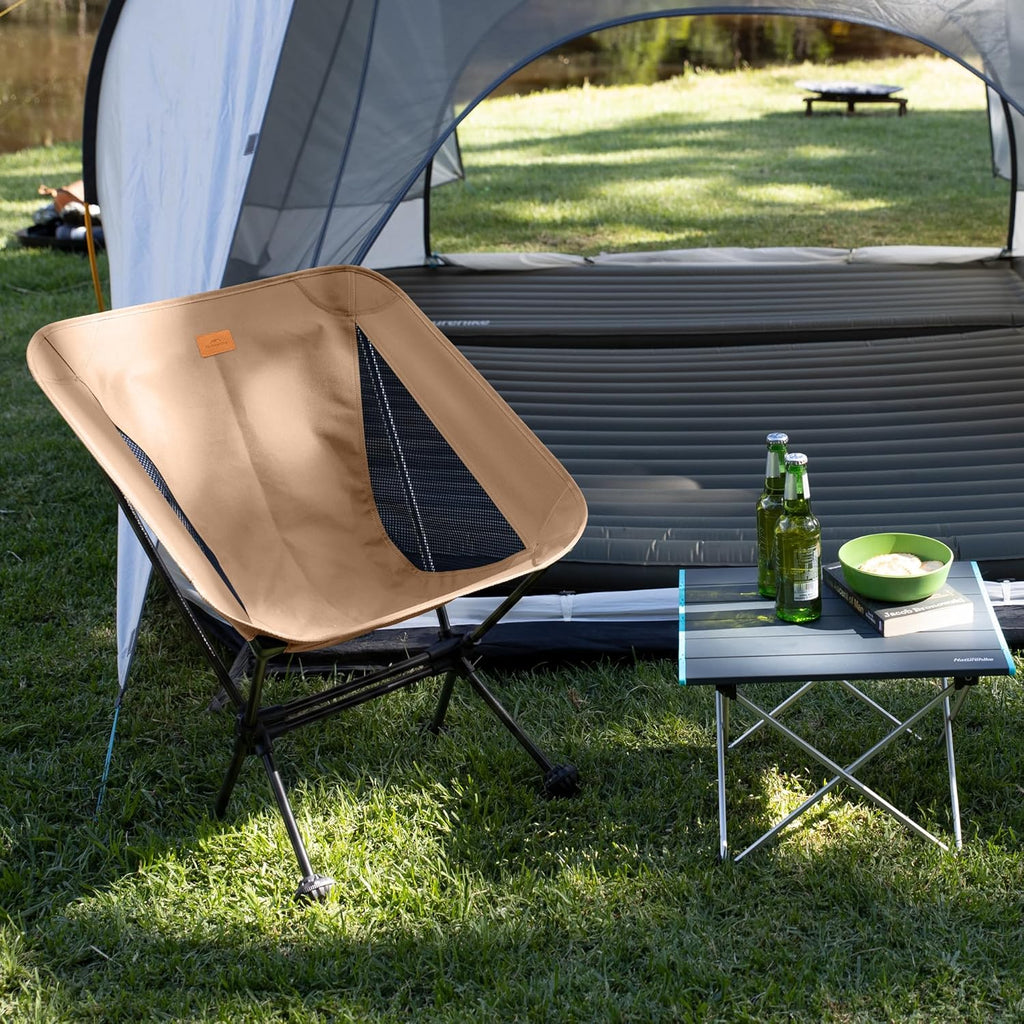 Naturehike YL08 Ultralight Camping Chair, 2.38 LBS Portable Backpacking Chair with Anti-Sinking Feet, Lightweight Compact Folding Hiking Camp Chair