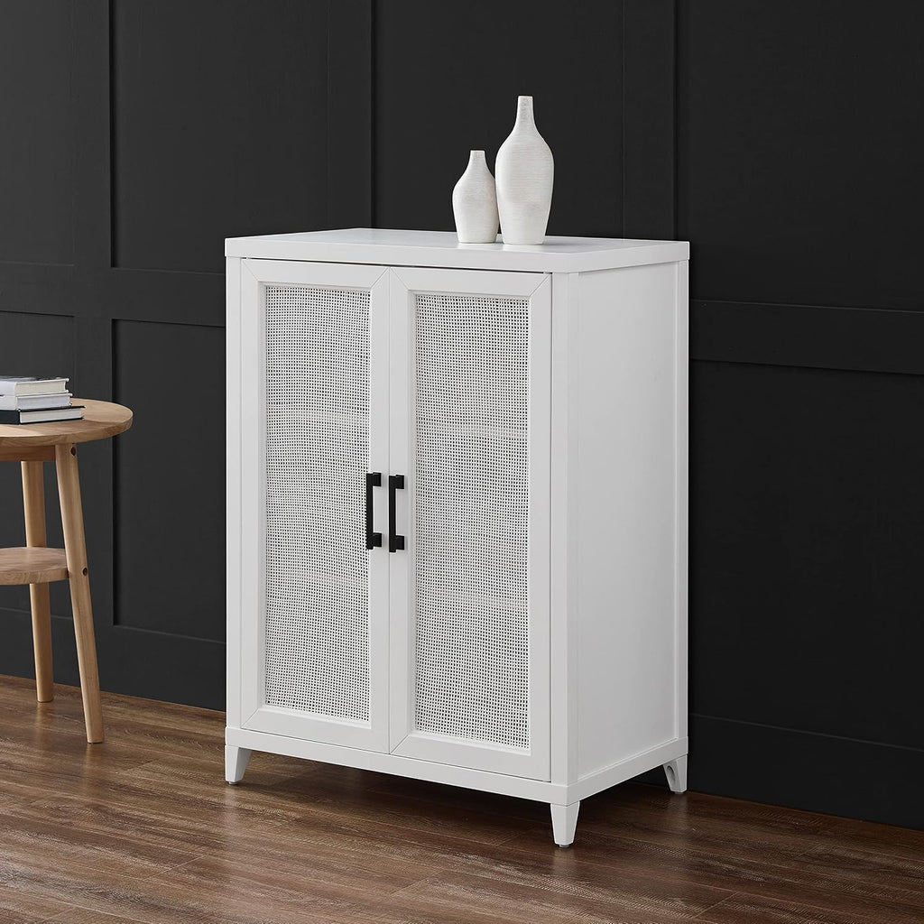 Crosley Furniture Milo Stackable Pantry Storage Cabinet with Shelves, Kitchen, Dining, or Laundry Room, White