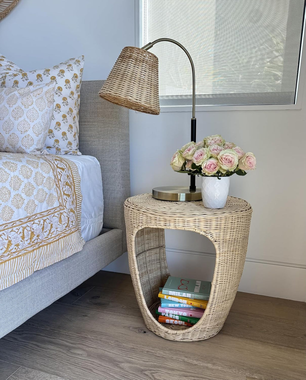 Kouboo- Naya Wicker Sidetable & Endtable for Livingromm or Bedroom, Natural