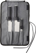 Babish German High-Carbon 1.4116 Steel Cutlery Knife Set, 3-Piece (Chef, Bread, & Pairing Knive) w/Kitchen Knives Roll