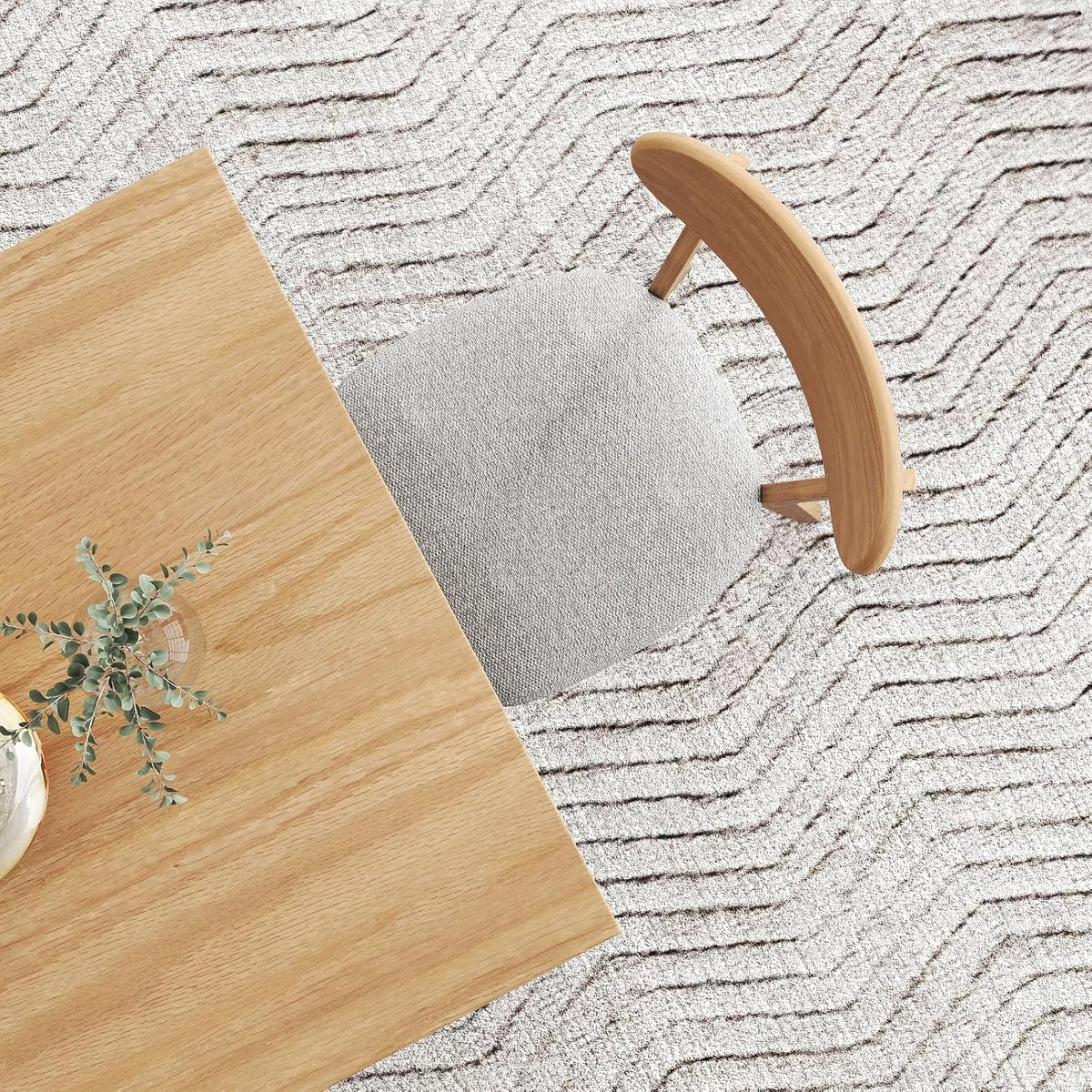 100% Solid Wood Dining Room Chairs - Practical Kitchen Chairs - Wood Chair for Dining Room, Kitchen (1, Natural Wood Grey Cushion)