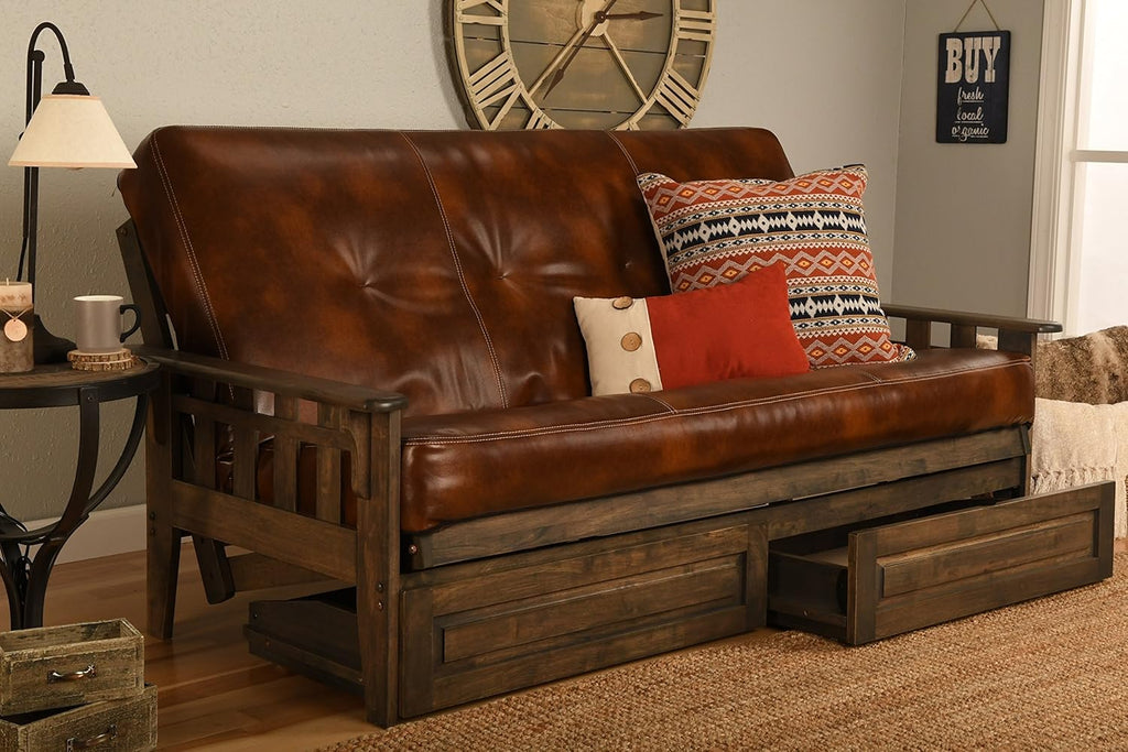 Kodiak Furniture Tucson Full Size Futon Set, Oregon Trail Saddle
