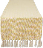 DII Woven Basic Tabletop Collection, Chevron Table Runner, 15x72, Marigold