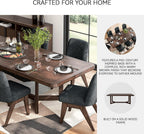 Signature Design by Ashley Yingden Collection Extendable Wood Dining Table, Rectangular 84" to 108" Length with 24" Removable Leaf, Seats 8, Hardwood Solids & Mango Wood Veneer, Dark Warm Brown