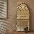 Hairui Birch Garland with Lights 6FT 48 LED Battery Operated, Lighted Twig Vine with Timer for Christmas Home Fireplace Decoration Indoor Outdoor Use