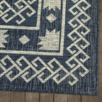Antep Rugs Patio 6x9 Outdoor/Indoor Southwest Aztec Native Area Rug (Blue, 6'7" x 9')