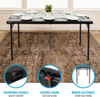 Lifetime 6-Foot Fold in Half Table, 2-Pack, Commercial, Black