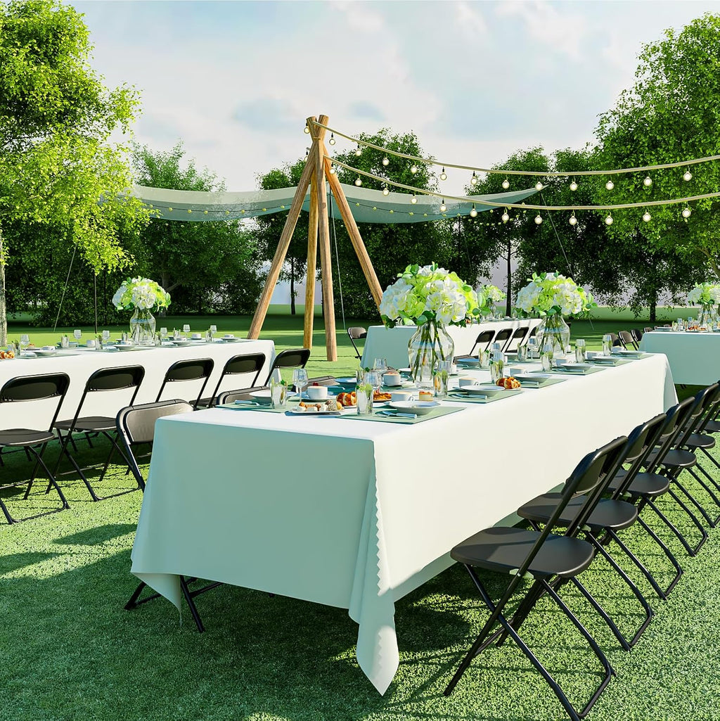 White Folding Chairs 10 Pack, Portable Party Chairs, Plastic Folding Chair,Stackable Commercial Seats with Steel Frame for Office Wedding Party Patio Dinning Events, 350lbs Capacity