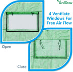 YardGrow Greenhouse Replacement Cover Larger Walk in Outdoor Plant Gardening Greenhouse (Frame Does NOT Included) (Green, 10'x7'x6')