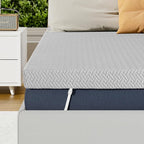 Memory Foam Mattress Topper King Size, 3 Inch Gel Infused Cooling Mattress Pad with Breathable Bamboo Cover, Pressure Relief & Machine Washable Bed Topper 76"x80" Gray