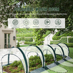 Portable PE Plastic Tunnel Greenhouse for Outdoors - Cambered Poly Transparent Long Greenhouses Clear Insulation Grow Tent Ideal for Backyards and Patio Vegetable Cultivation (5M)