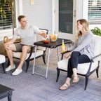 LIFETIME Stacking Compact Folding Table, 30 in. x 20 in., Black and Silver, Indoor/Outdoor